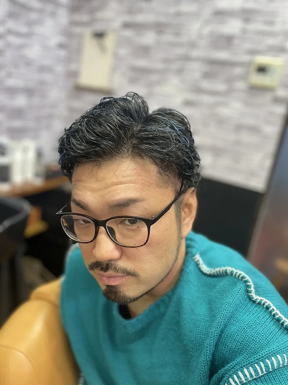 大人のパーマツーブロックスタイル